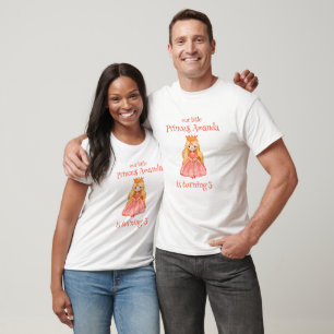 princesse qui tourne le t-shirt d'anniversaire de