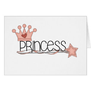 Princesse rose de couronne et de baguette magique