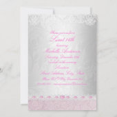 Princesse Rose Tiara Lace Sweet 16 Invitation (Dos)