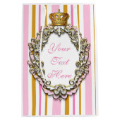 Princesse Royal Crown Pink & Gold Sac personnalisé (Devant)