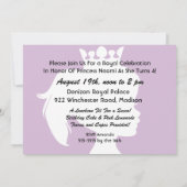 Princesse royale Celebration Birthday Invitation (Dos)