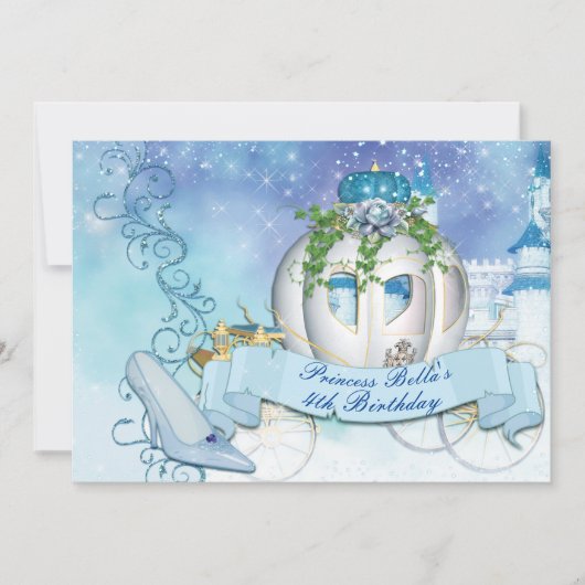 Princesse royale Cendrillon Invitations (Devant)