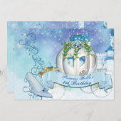 Princesse royale Cendrillon Invitations (Devant / Derrière)