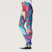 Princesse sirène Steampunk sur Legging ajusté pers (Gauche)