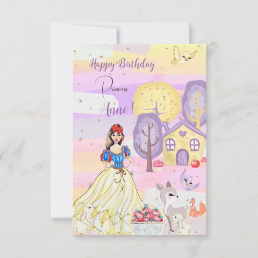 Princesse Snowy Bonne Carte de voeux d'anniversair (Devant)