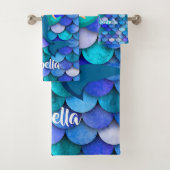 Princesse sur motif de l'échelle de sirène bleu et (En situation)