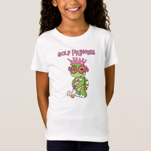 Princesse T-shirts et cadeaux de golf de tortue (Devant)