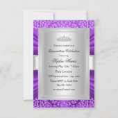 Princesse Tiara & Damask Quinceanera Invitation (Dos)