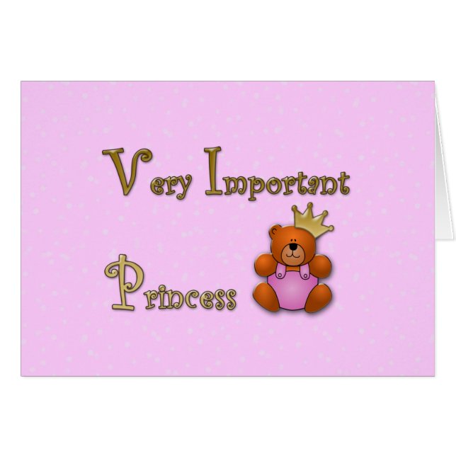 Princesse très importante - papeterie (Devant horizontal)