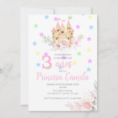 Princesse Troisième anniversaire Invitation à Son  (Devant)