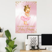 Princesse Tutu Baby shower Affiche de bienvenue Bl (Bureau à domicile)