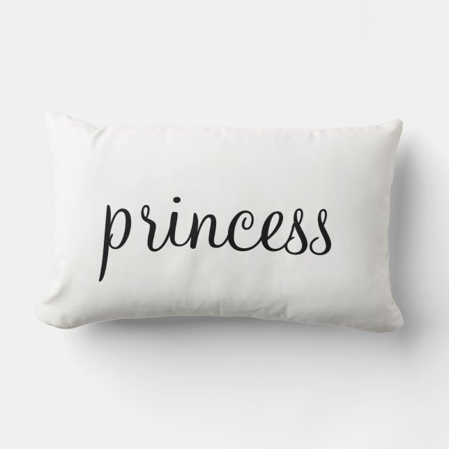 Princesse typographie pour sa chambre coussin (Recto)