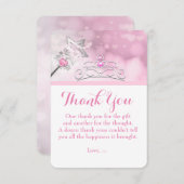 Princesse Wand & Crown Carte de remerciements d'an (Devant / Derrière)