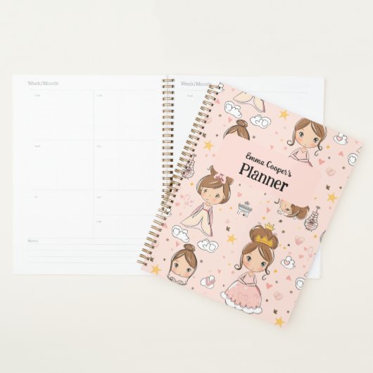 Princesses & Coeurs Pastels doux Enfants (Devant avec enveloppe)