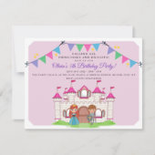 Princesses et Chevaliers Invitations de fête d'ann (Devant)