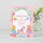 Princesses et une licorne Invitation d'anniversair (Debout devant)