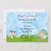 Princesses Fées et Jardin Invitation Anniversaire (Dos)