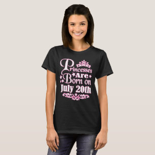 Princesses worden geboren op 20 juli jongstleden t-shirt