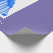 Princess's verjaardagspapier. Aangepaste naam. Cadeaupapier (Hoek)