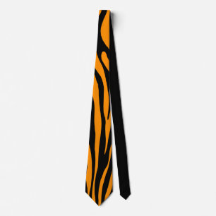 Princeton Oranje Zebra afdrukken Stropdas