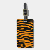 Princeton Oranje Zebra Print Bagagelabel (Voorkant verticaal)