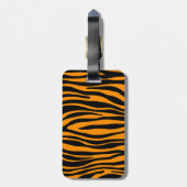 Princeton Oranje Zebra Print Bagagelabel (Achterkant verticaal)