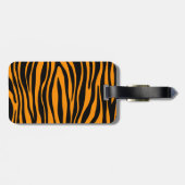 Princeton Oranje Zebra Print Bagagelabel (Achterkant horizontaal)