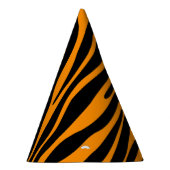 Princeton Oranje Zebra Print Feesthoedjes (Rechts)