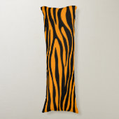 Princeton Oranje Zebra Print Lichaamskussen (Voorkant Verticaal)