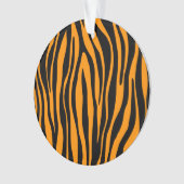 Princeton Oranje Zebra Print Ornament (voorkant)