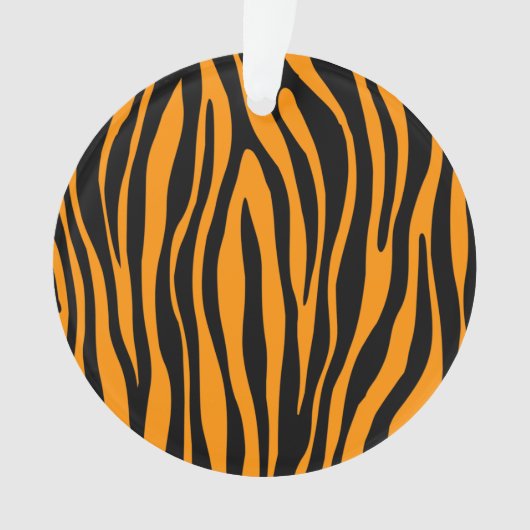 Princeton Oranje Zebra Print Ornament (voorkant)