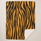 Princeton Oranje Zebra Print Sherpa Deken (Voorkant)