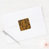 Princeton Oranje Zebra Print Vierkante Sticker (Envelop)