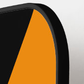 Princeton Sinaasappel en zwart met twee tekstgebie Pickleball Paddle (Links Detail)