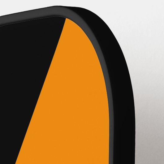 Princeton Sinaasappel en zwart met twee tekstgebie Pickleball Paddle (Links Detail)