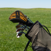 Princeton Sinaasappel Zebra Print gepersonaliseerd Golfheadcover (Insitu)