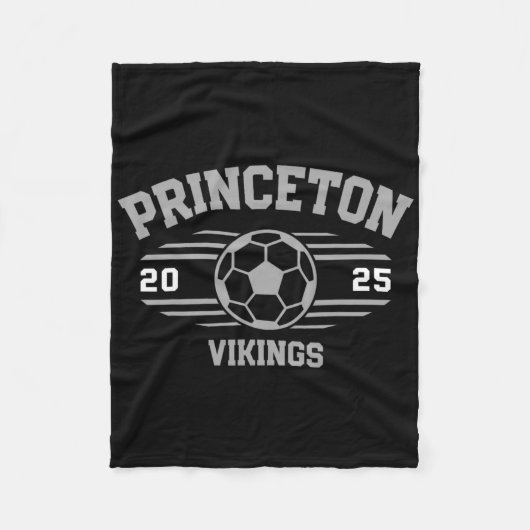 Princeton Vikings Soccer Byll 2025 Fleece Deken (Voorkant)