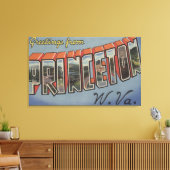 Princeton, West Virginia - Grote Letter-scènes Canvas Afdruk (Insitu (Woonkamer))