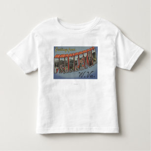 Princeton, West Virginia - Grote Letter-scènes Kinder Shirts
