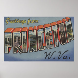 Princeton, West Virginia - Grote Letter-scènes Poster