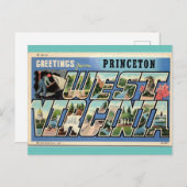Princeton West Virginia vintage Briefkaart (Voorkant / Achterkant)