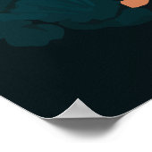 Princeville Kauai Hawaii Beach Mountains Retro Poster (Hoek)