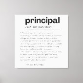 Principal Definition Print, Aangepaste Principal G Canvas Afdruk (Voorkant)
