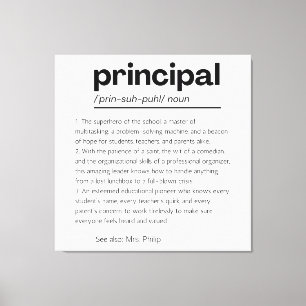 Principal Definition Print, Aangepaste Principal G Canvas Afdruk