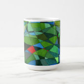 "Principalement des Verts" Résumé Conception Mug (Centre)