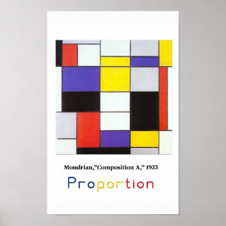 Principes van Kunst - Proportie, Mondrian Poster