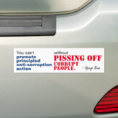 Principieel tegen corruptie zonder mensen tegen je bumpersticker (Op auto)