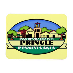 Pringle Pennsylvania klein stadje souvenir magnet Magneet
