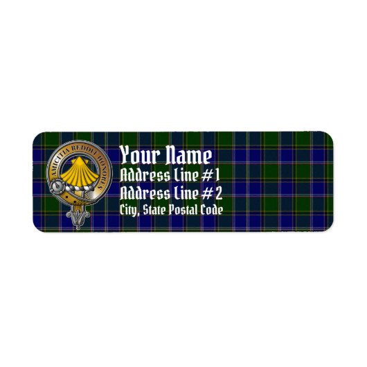 Pringle Tartan & Badge Etiket (Voorkant)