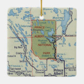 Prins Albert National Park kaart Keramisch Ornament (Achterkant)